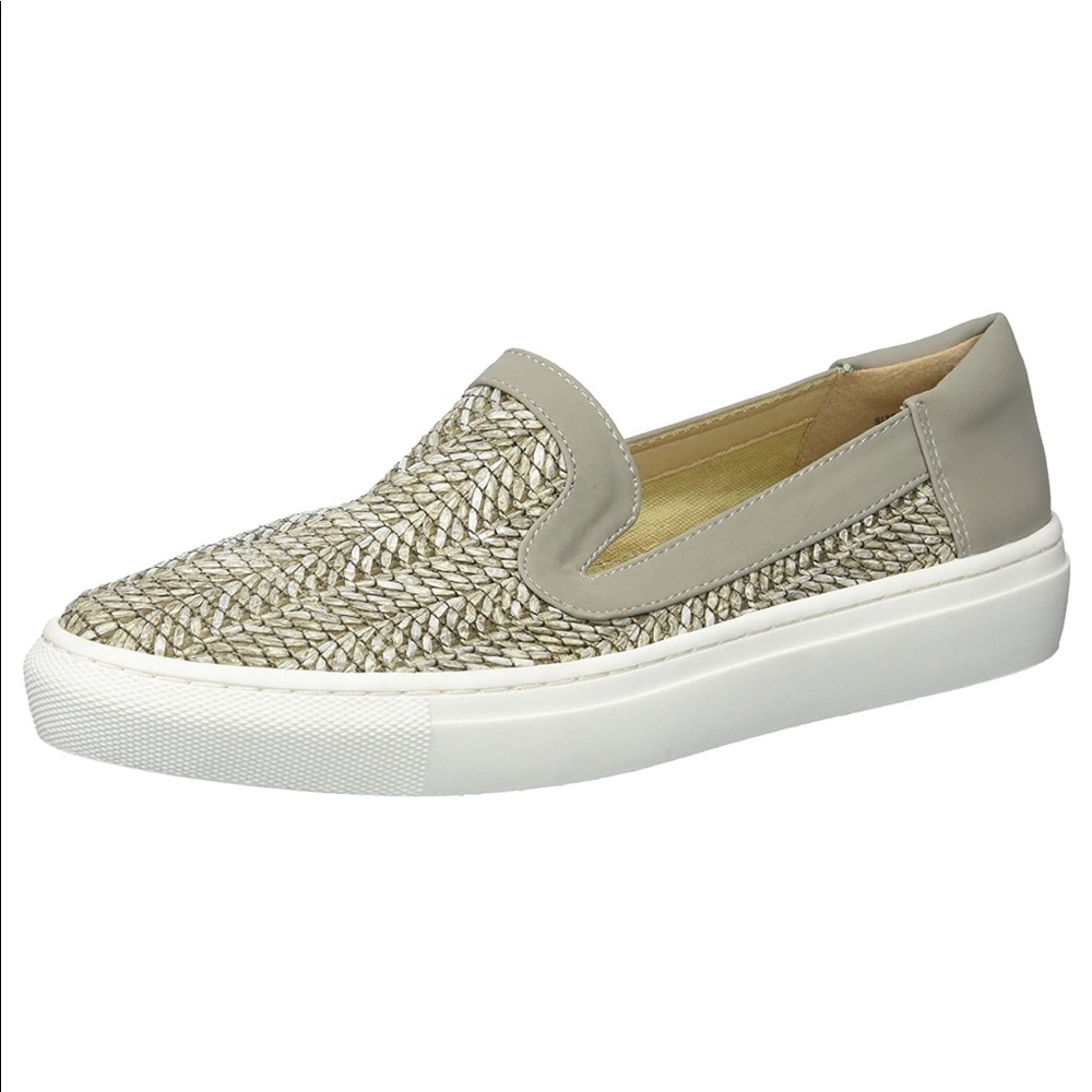 Taupe Leona Woven Fabric SlipOn Espadrille Sneaker - Picture 3 of 5